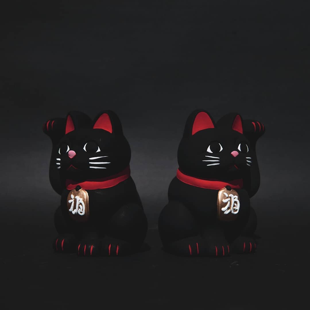 瀨戶燒 - 10cm 手繪黑貓