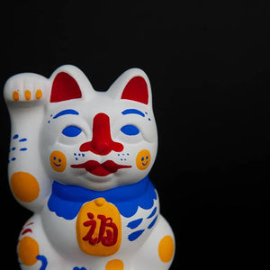 LOCAL ARTIST COLLECTION - LUCKY CAT IN MY GUMMY WORLD - WHITE